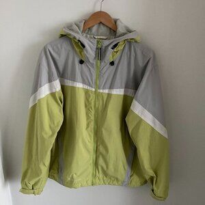 COLUMBIA WOMEN JACKET FULL ZIPPER GREY/LIME GREEN COLOUR POCKETS SZ XL